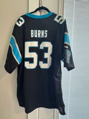NIKE Carolina Panthers #53 Brian Burns NFL Jersey - Black & Blue